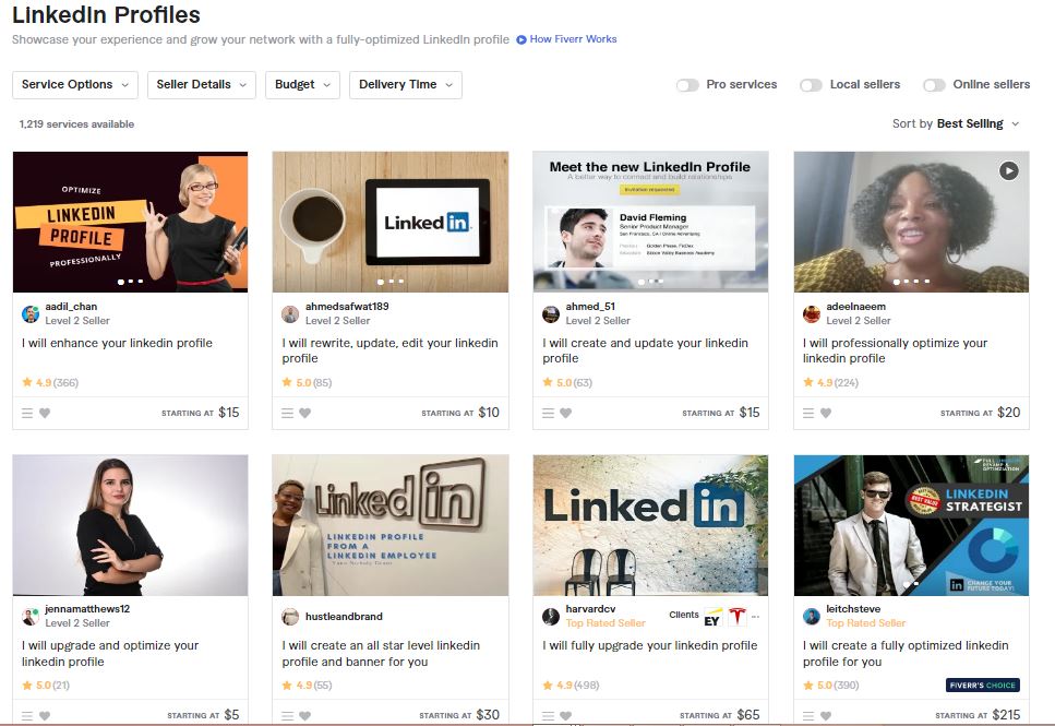 LinkedIn Profiles - High Demand Low Competition Gigs On Fiverr