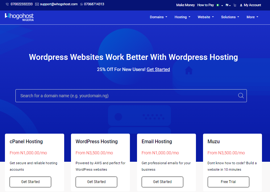Best web hosting in Nigeria - whogohosts