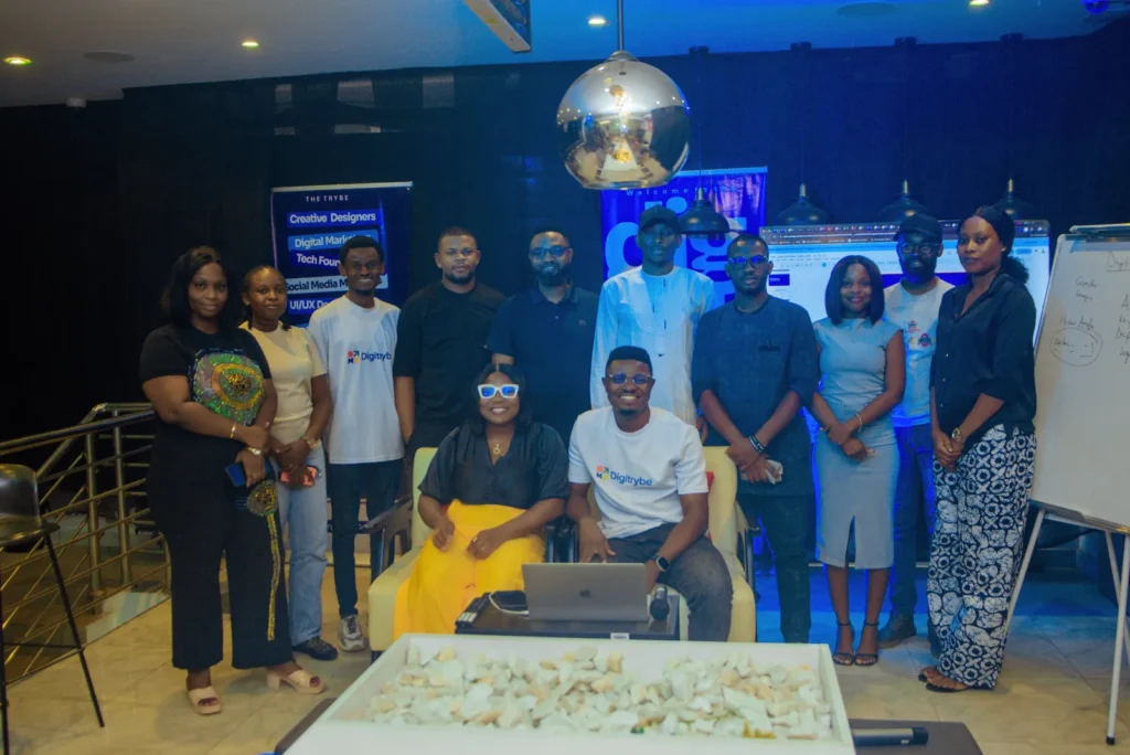 digiTrybe digital marketing community members at a training event in Nigeria