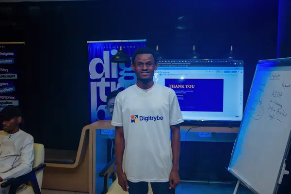 Marketers at a digiTrybe training session in Nigeria discussing pay and career growth